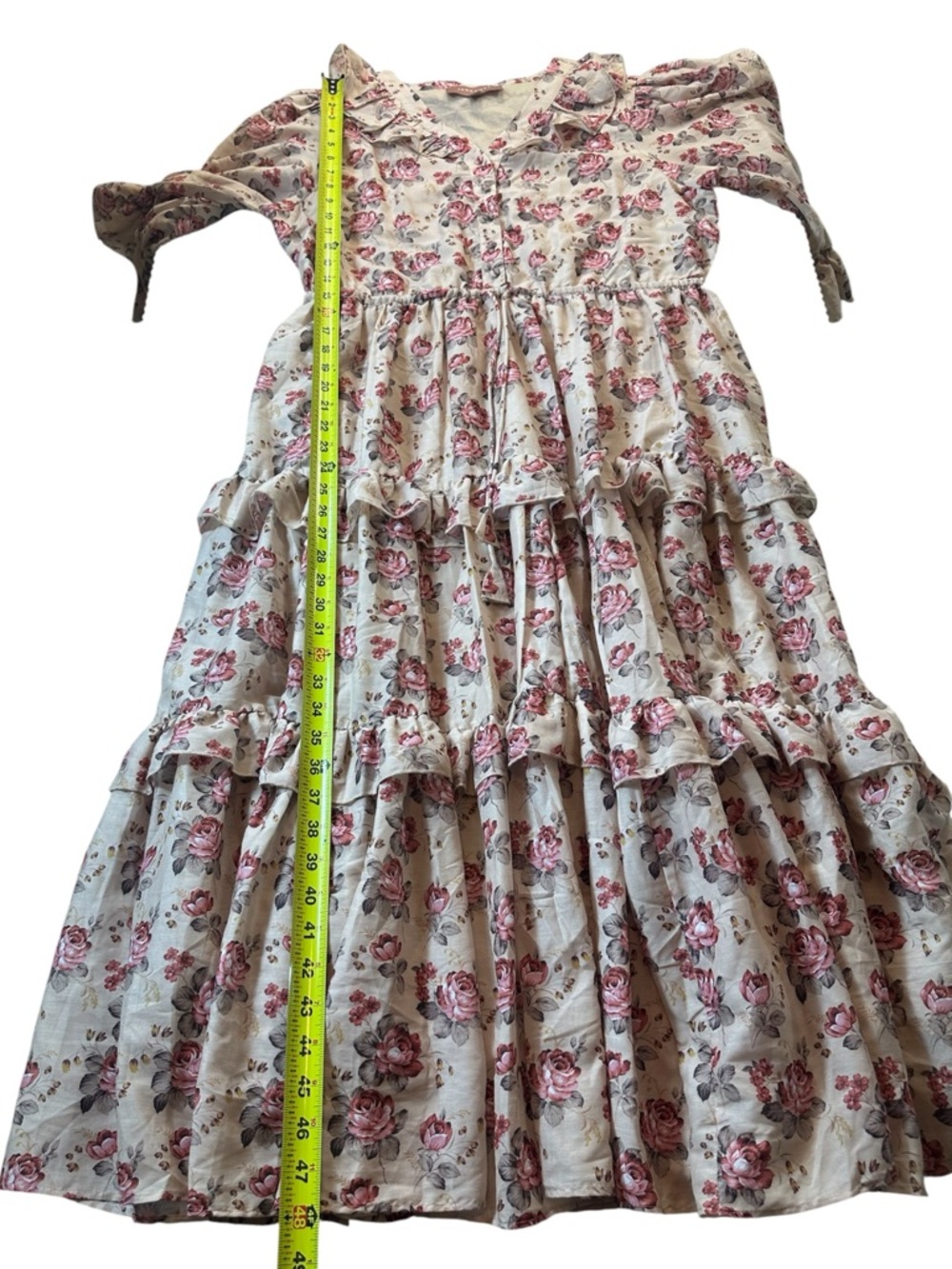 Jessakae Floral Ruffle Maxi Rosalie Dress Size XL - Picture 4 of 11